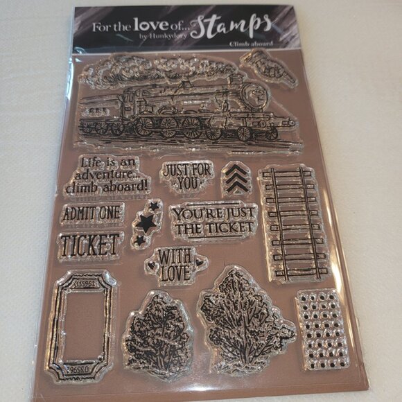 Hunkydory For the Love of Stamps Climb Aboard Train Clear Stamps - Picture 1 of 2